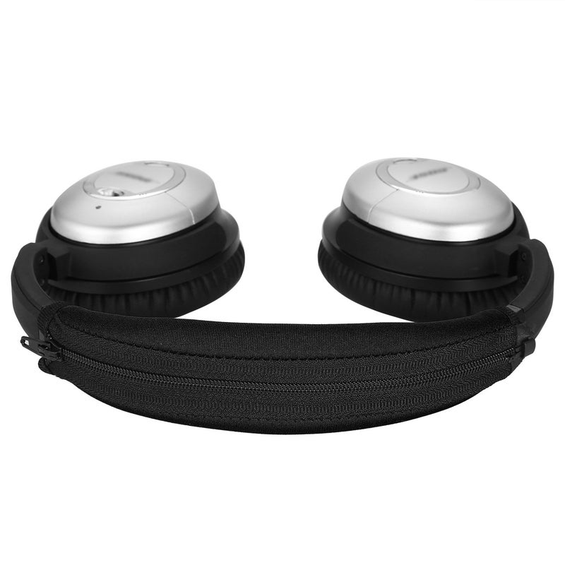 Jarmor QC15 QC2 Headband Cover, JARMOR Replacement Head Band Protector with Zipper [ Easy Installation ] for Bose QuietComfort 15, QuietComfort 2 Headphones (Black) - Image 1